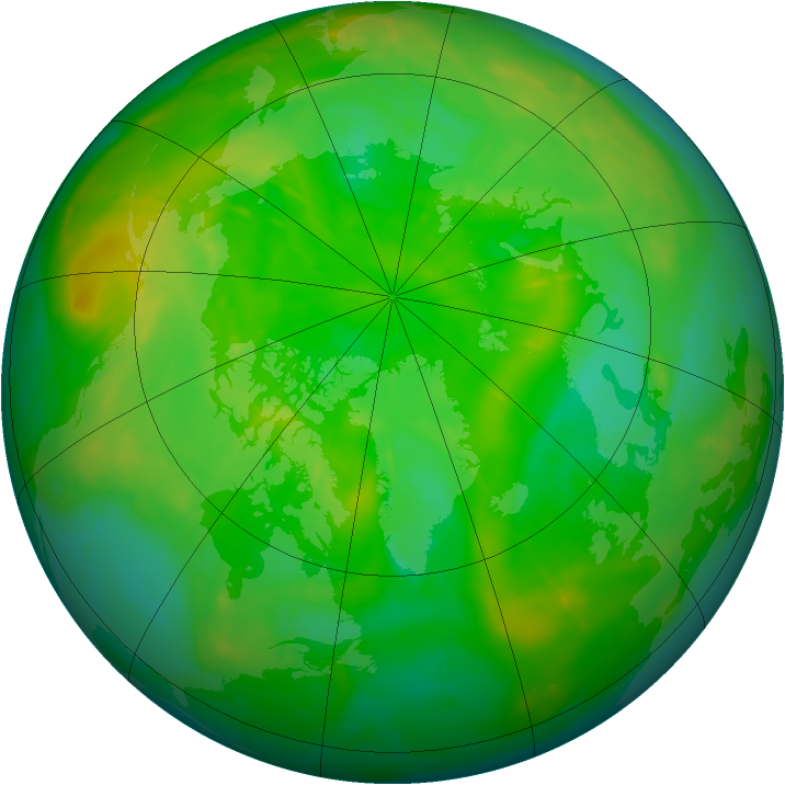 Arctic ozone map for 26 June 2009